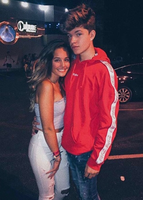 Jaxson Anderson as seen while posing with Makayla Storms in August 2018
