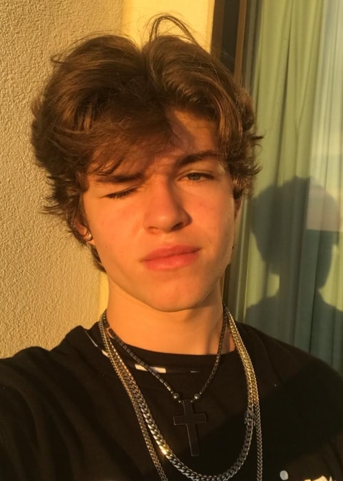 Jaxson Anderson as seen while taking a sun-kissed selfie in March 2019