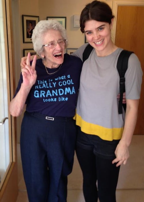 Lucy Griffiths (Right) with her grandmother as seen in August 2014