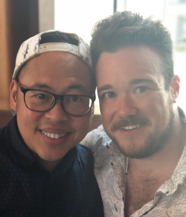 Nico Santos as seen in a picture with his beau Zeke Smith in June 2018