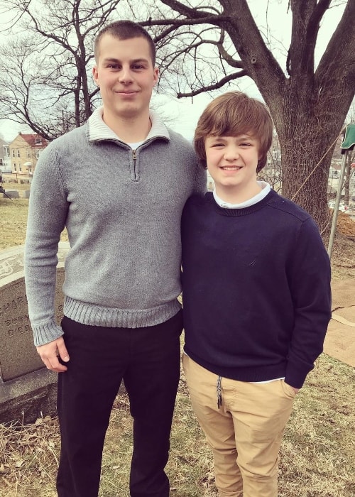 Owen Asztalos as seen while posing with his older cousin, Hunter Slear, in March 2019