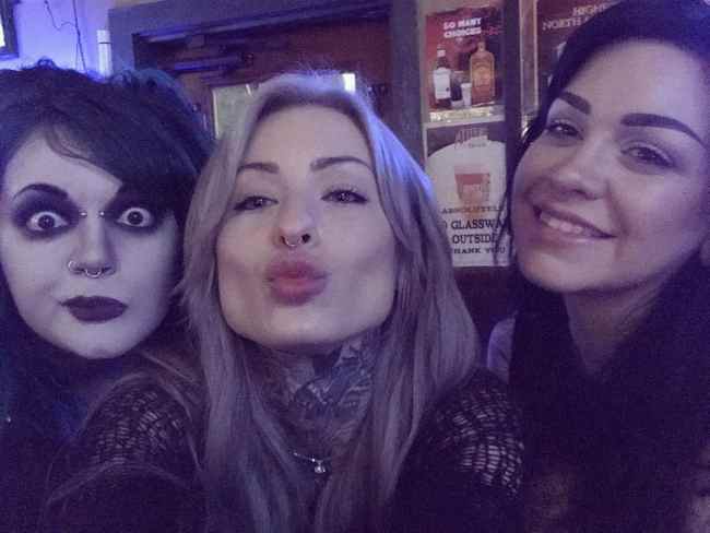 Ryan Ashley Malarkey taking a selfie with fellow Ink Master Angels judges Kelly Doty and Nikki Simpson