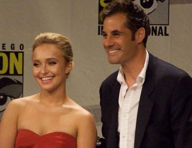 Adrian Pasdar and Hayden Panettiere as seen in July 2008