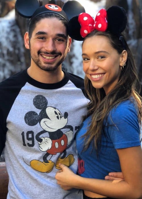 Alan Bersten and Alexis Ren as seen in October 2018