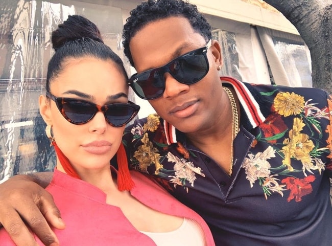 Algenis Perez Soto as seen while posing for a selfie with girlfriend Anabelle Acosta in February 2019
