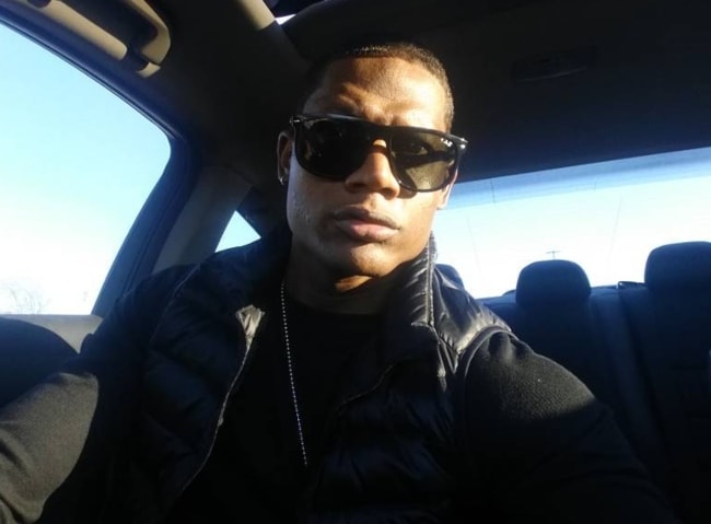 Algenis Perez Soto as seen while taking a sunny car selfie after getting a haircut in February 2017