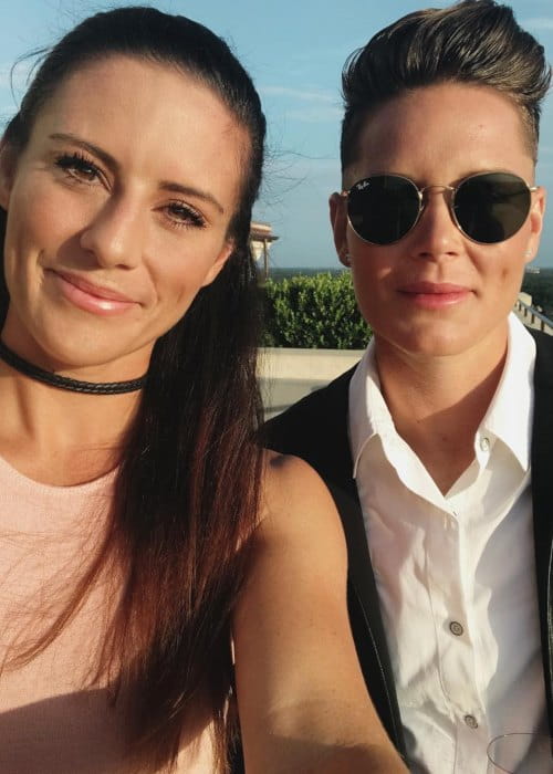 Ali Krieger (Left) and Ashlyn Harris as seen in October 2017