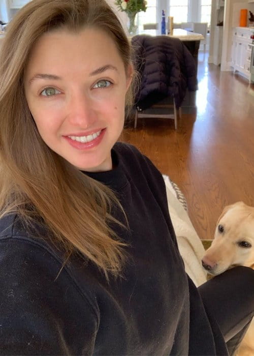 Alyssa Arce in a selfie with her dog as seen in May 2019