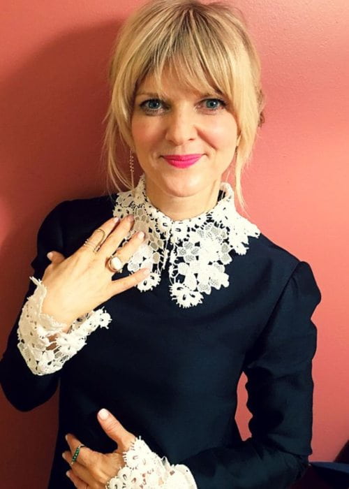 Arden Myrin at opening night of Steve Martin's play Meteor Shower in October 2016