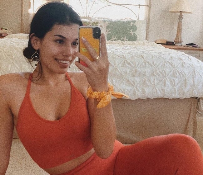 Ava Jules as seen while posing for a mirror selfie in February 2019
