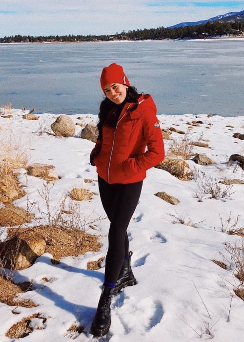 Ava Jules as seen while posing in Big Bear Lake, San Bernardino County, California in January 2019