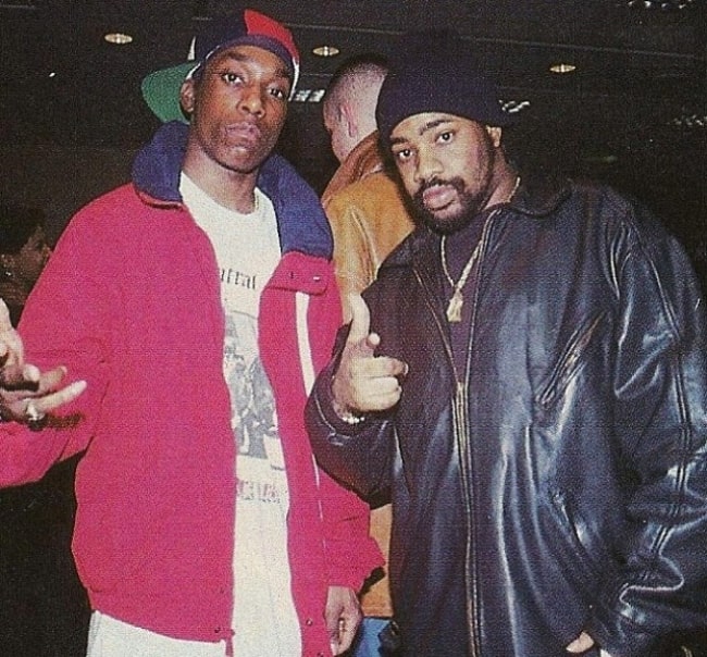 Big L (Left) as seen while posing for a picture with rapper Lord Finesse