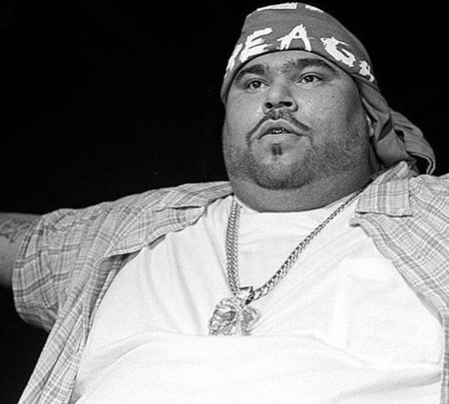 Big Pun as seen in a black-and-white photograph