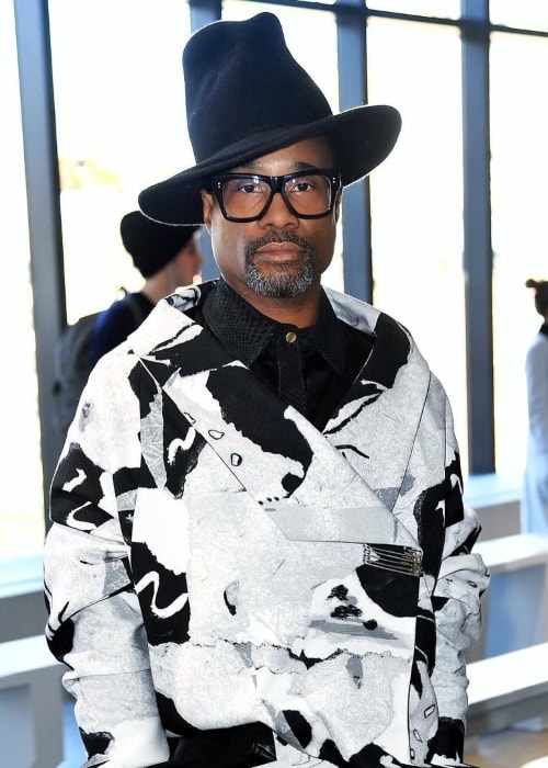 Billy Porter as seen while posing for the camera during a runway show at the Spring Studios in February 2019