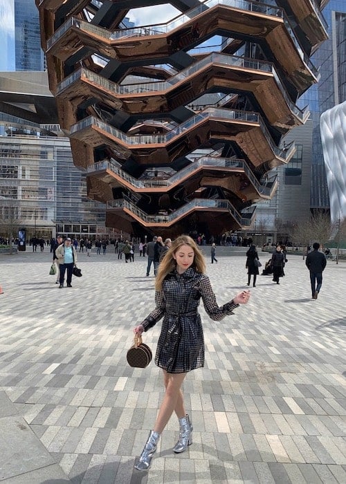 Carrie Berk at Hudson Yards in 2019 as seen on her Instagram