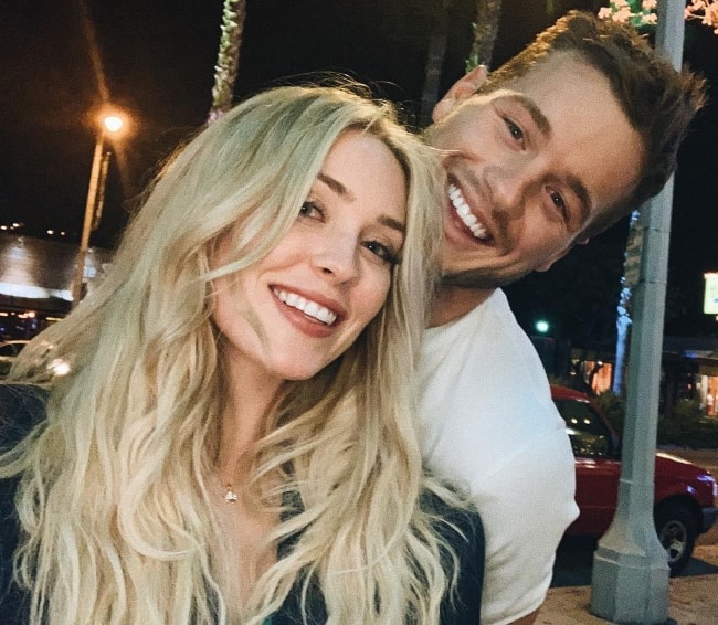 Cassie Randolph as seen while taking a selfie in Ventura Boulevard, California with Colton S. Underwood in April 2019