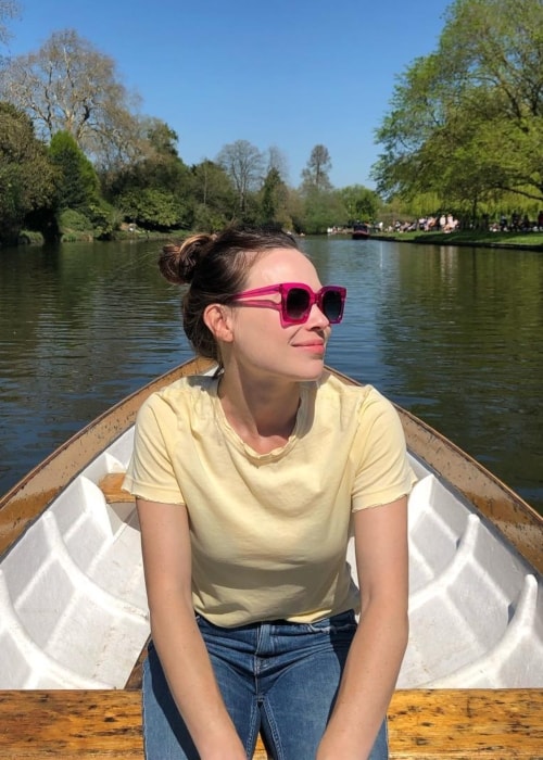 Celina Sinden as seen in a picture taken in Stratford-upon-Avon in April 2019