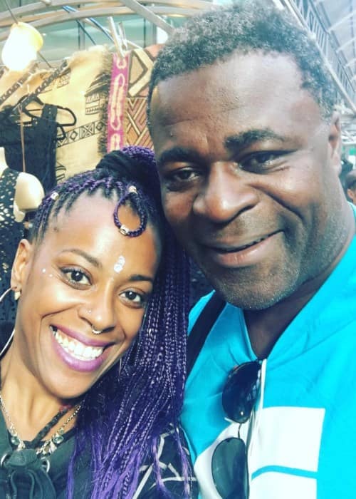 Danny Sapani and Mimi Fresh in a selfie in September 2018