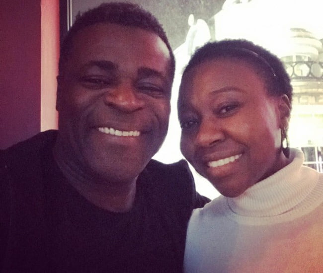 Danny Sapani and Muna Otaru in a selfie in October 2017