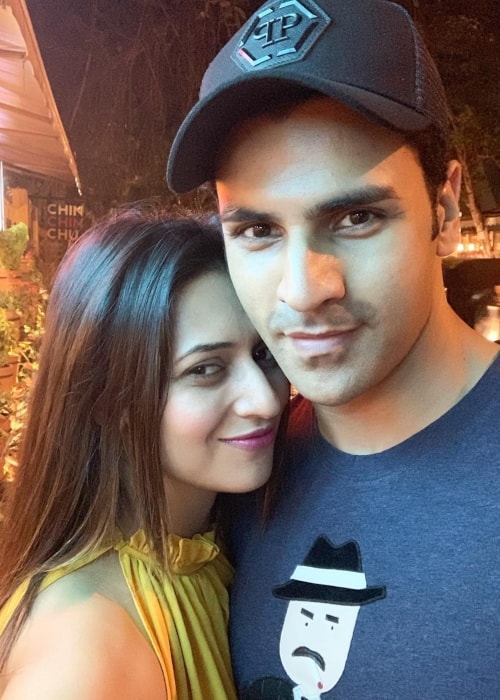 Divyanka Tripathi as seen in a selfie with her beau Vivek Dahiya in April 2019