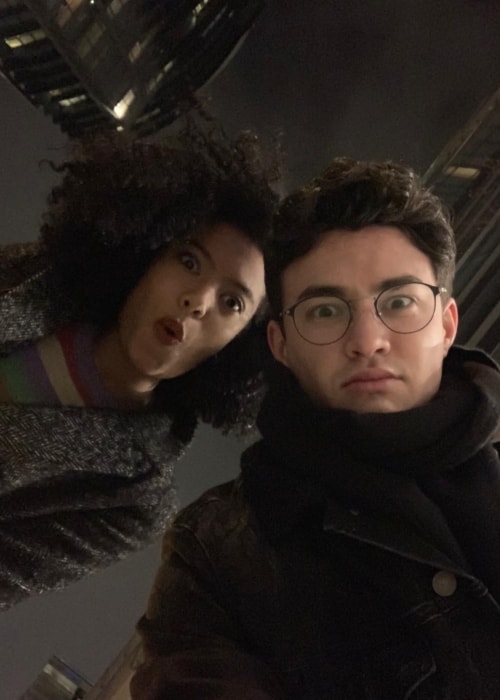 Gavin Leatherwood as seen in a selfie with actress Jaz Sinclair in December 2018