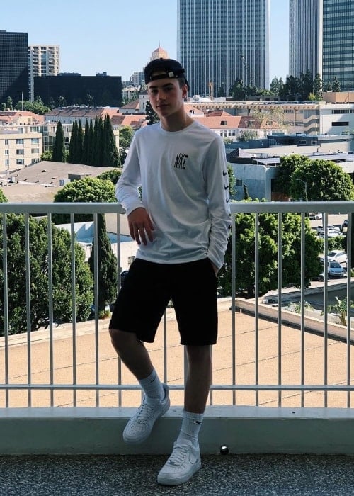 Isaac Kragten as seen while posing for the camera in The Beverly Hilton in Beverly Hills, California in April 2019