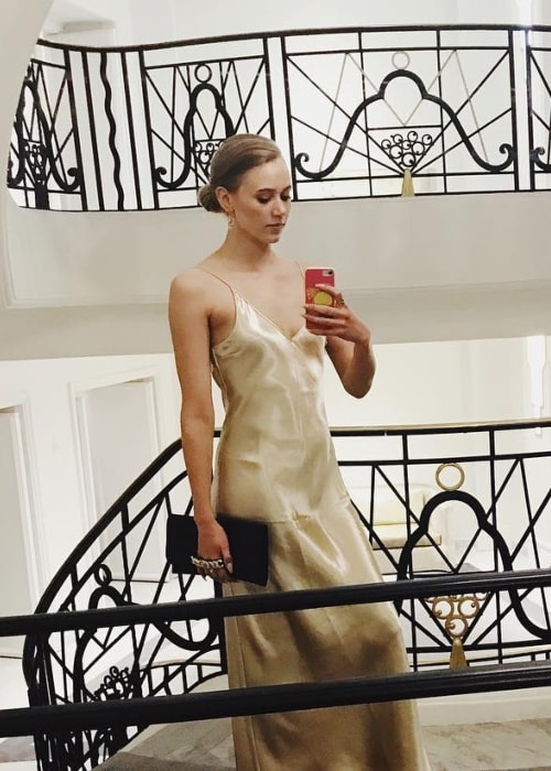 Josefine Frida Pettersen as seen while taking a mirror selfie in a gorgeous outfit in Cannes, France in April 2019