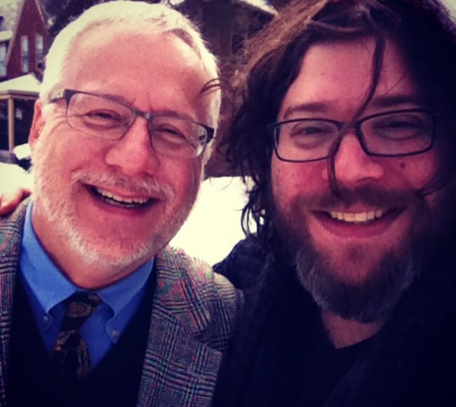 Josh Krajcik (Right) with his father as seen in February 2015