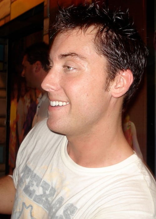 Lance Bass outside the Neil Simon Theater in New York City in August 2007