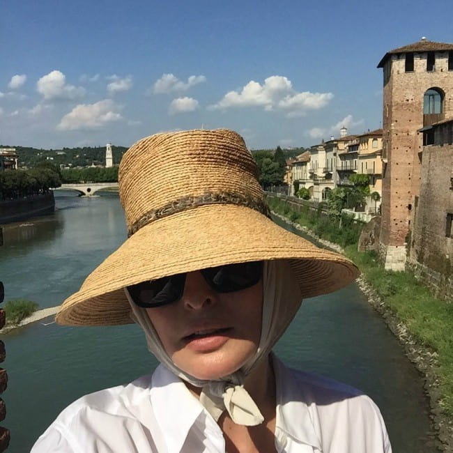 Linda Evangelista in an Instagram selfie as seen in July 2015