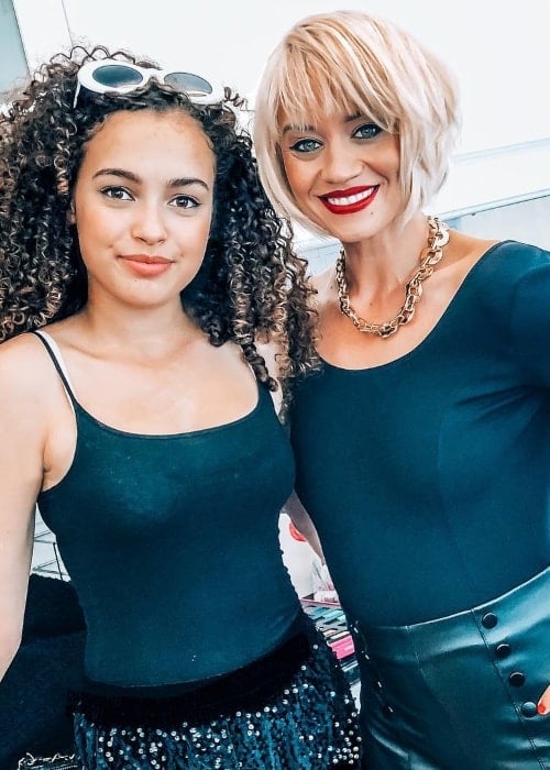 Mya-Lecia Naylor (Left) as seen while posing with her 'Almost Never' co-star, Kimberly Wyatt, in January 2019