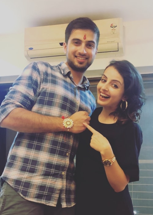 Shrenu Parikh as seen in a picture with her brother Shubham taken on Rakshabandhan in August 2018