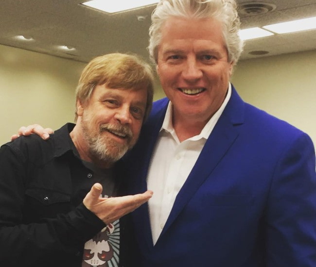 Thomas F. Wilson (Right) and Mark Hamill as seen in April 2017