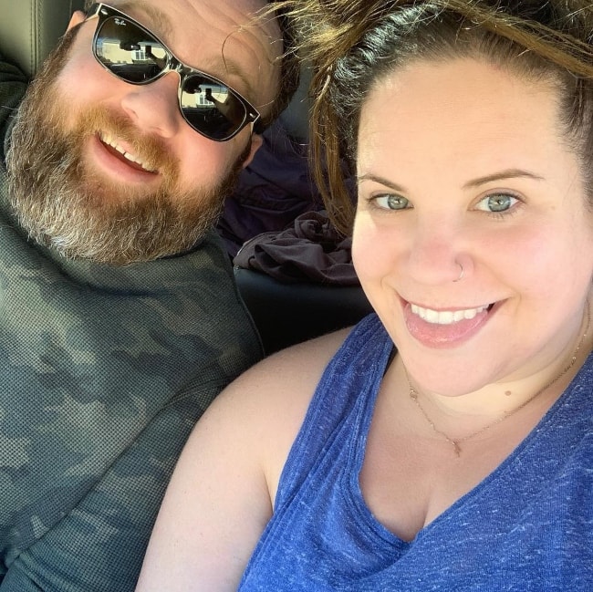 Whitney Way Thore as seen while taking a selfie with Buddy Bell in Charlotte, North Carolina in February 2019