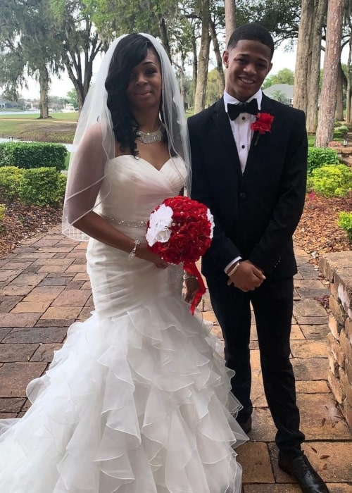 YK Osiris as seen in a picture taken with his mother Tumeca in March 2019