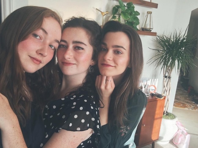 Abby Quinn as seen in a selfie with Valerie Jackman (Left) and Alexandra Weaver (Right) in April 2018