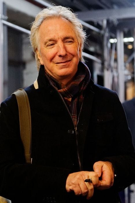 Alan Rickman after the performance of his play Seminar at the John Golden Theater in November 2011