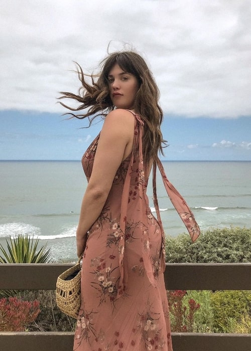 Ali Tate as seen while posing for a picture with an amazing backdrop at Swamis Meditation Garden located in Encinitas, California, United States in May 2019