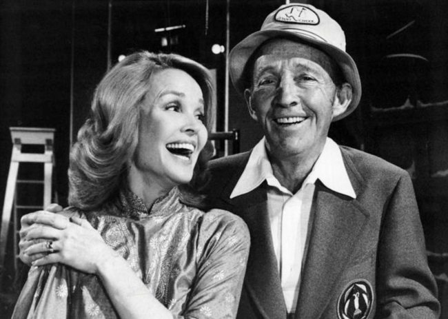 Bing Crosby and Kathryn Grant as seen in November 1976