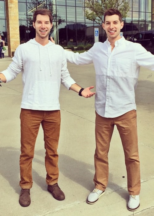 Cory Cotton (Left) as seen in a picture taken with his twin brother Coby Cotton (Right) in October 2014