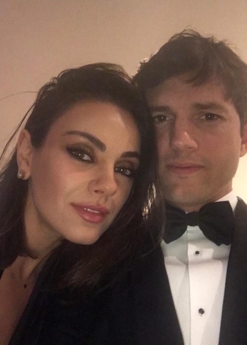 Dimitri Portwood Kutcher's parents in an Instagram selfie as seen in March 2018