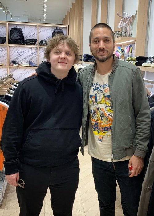 Fabian Manzano (Right) and Lewis Capaldi as seen in May 2019