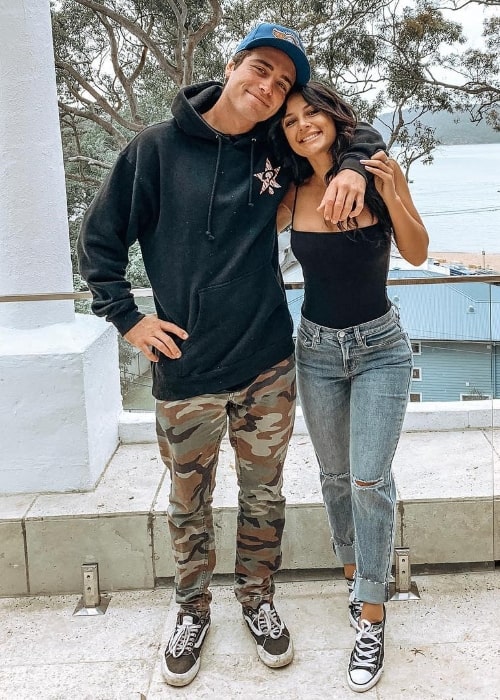 Gabriella Abutbol as seen while posing for a picture with Axell Hodges in October 2018