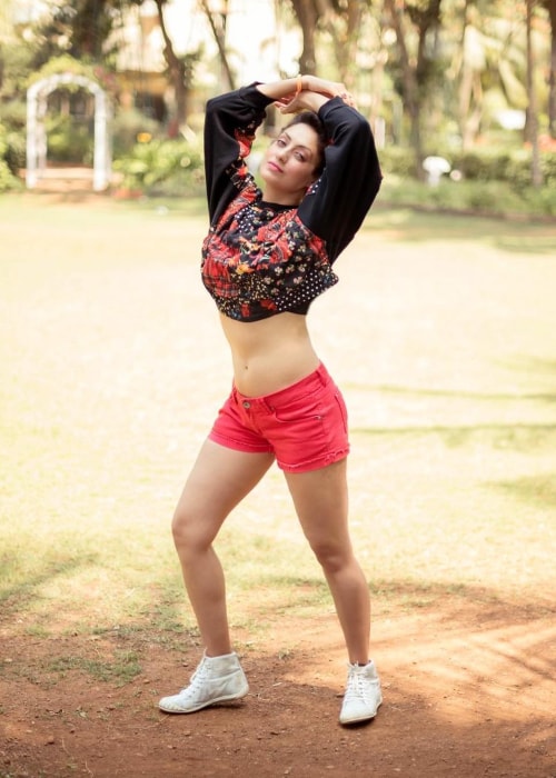 Gurleen Chopra as seen in a picture taken at the The Retreat Hotel and Convention Centre, Madh Island, Mumbai in April 2019