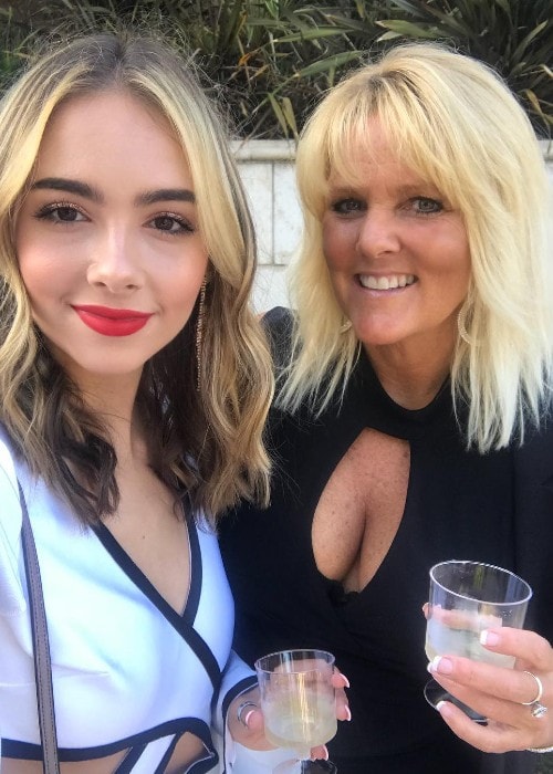 Haley Pullos with her mom Judy as seen in June 2018