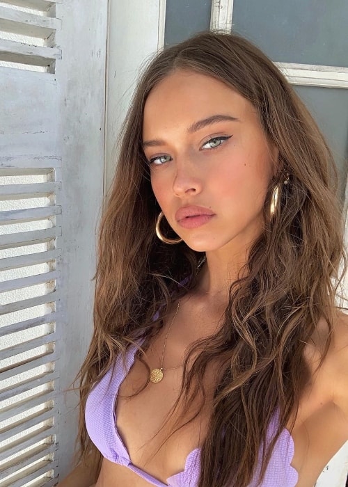 Isabelle Mathers as seen while taking a selfie in Byron Bay, New South Wales, Australia in June 2019