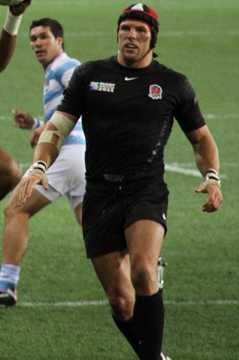 James Haskell at the 2011 Rugby World Cup during the stage match against Argentina