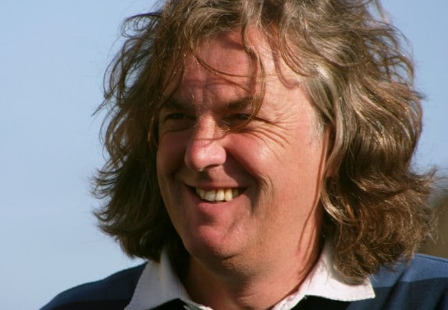 James May during filming of James May's Toy Stories at the Liver Building in 2009