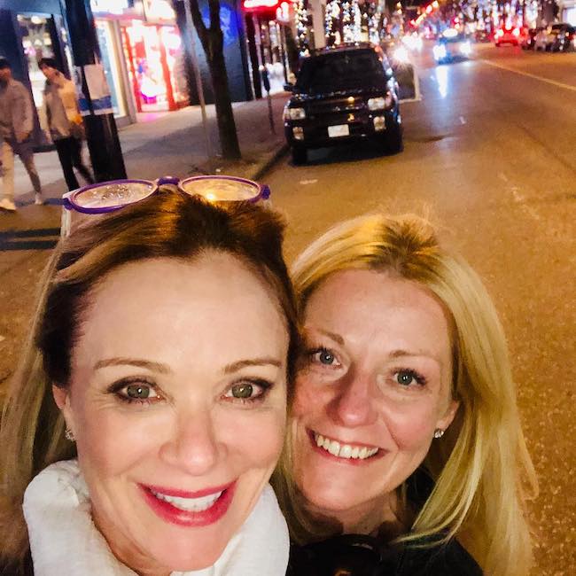 Lauren Holly at Vancouver, British Columbia with a friend in 2019