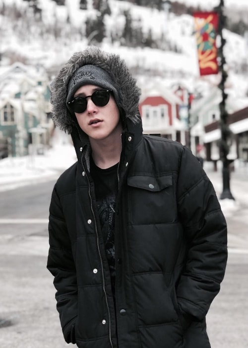 Luke Mullen as seen while posing for the camera in Park City, Summit County, Utah in December 2018